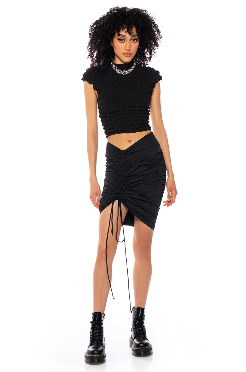 KYA CINCHED PARACHUTE MINI SKIRT sold by AKIRA product image thumbnail 3
