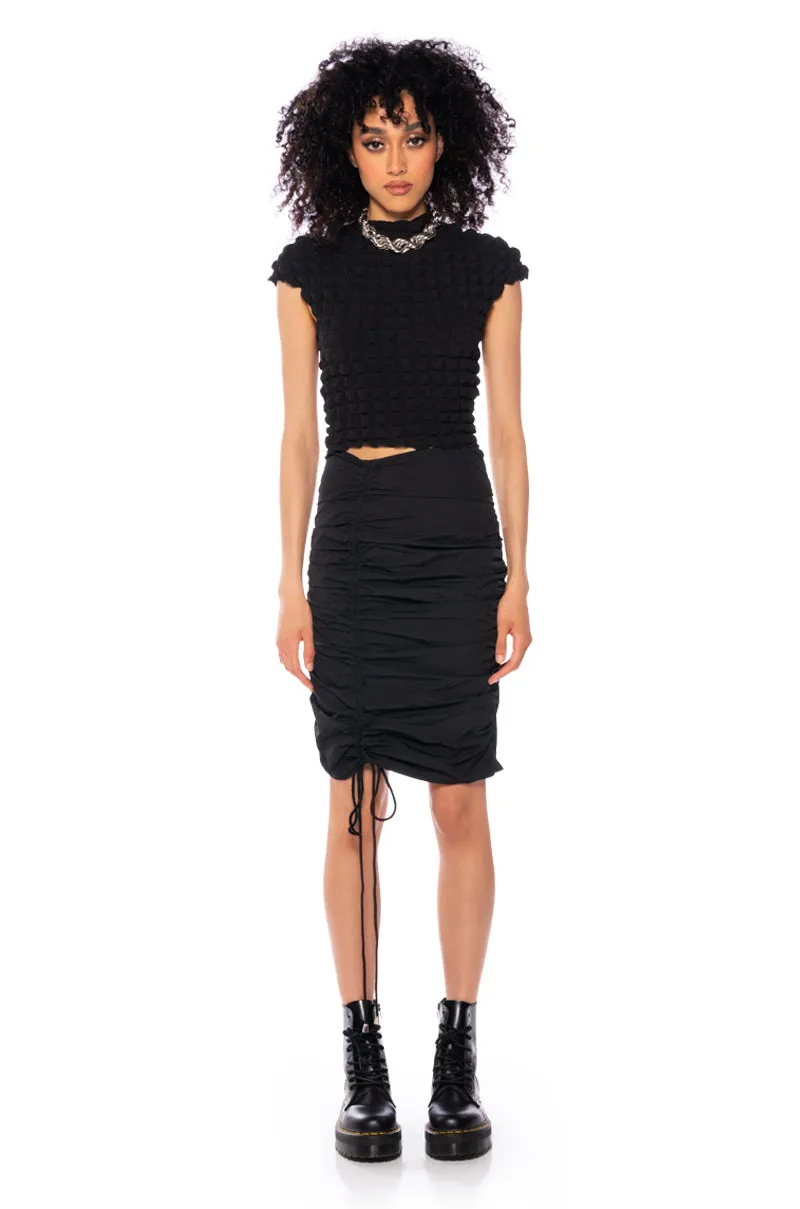 KYA CINCHED PARACHUTE MINI SKIRT sold by AKIRA product image thumbnail 4