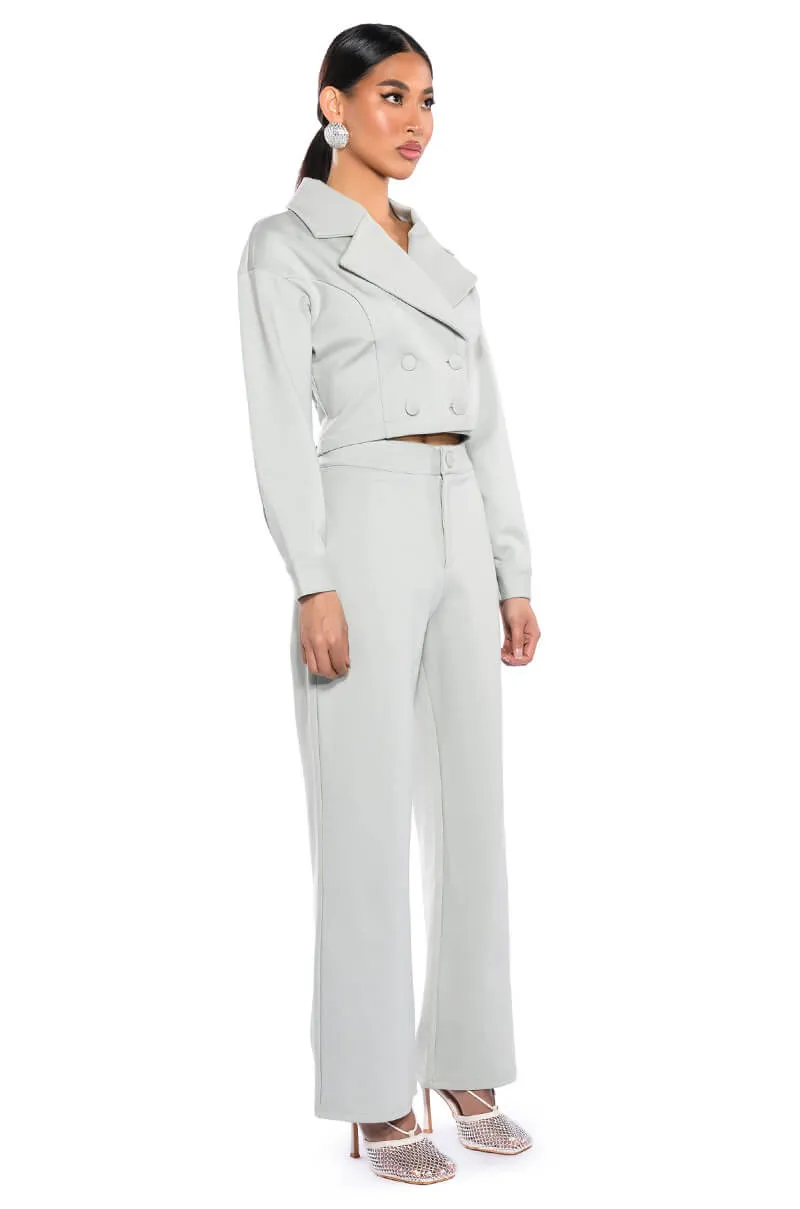 SAGE PU CHIC BLAZER sold by AKIRA product image thumbnail 4