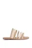 AZALEA WANG LEONORA WHITE EMBELLISHED SANDAL sold by AKIRA