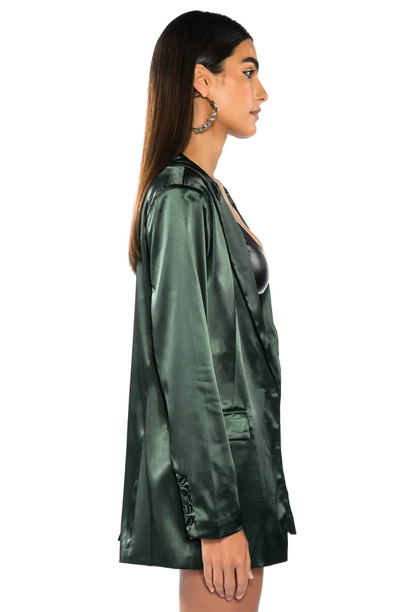 ALL THE RIGHT MOVES SATIN JACKET sold by AKIRA product image thumbnail 5