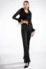 DARK ANGEL MESH FEATHER TRIM TOP sold by AKIRA