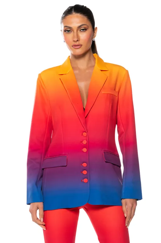 SUNSET IN PARADISE OMBRE BLAZER sold by AKIRA
