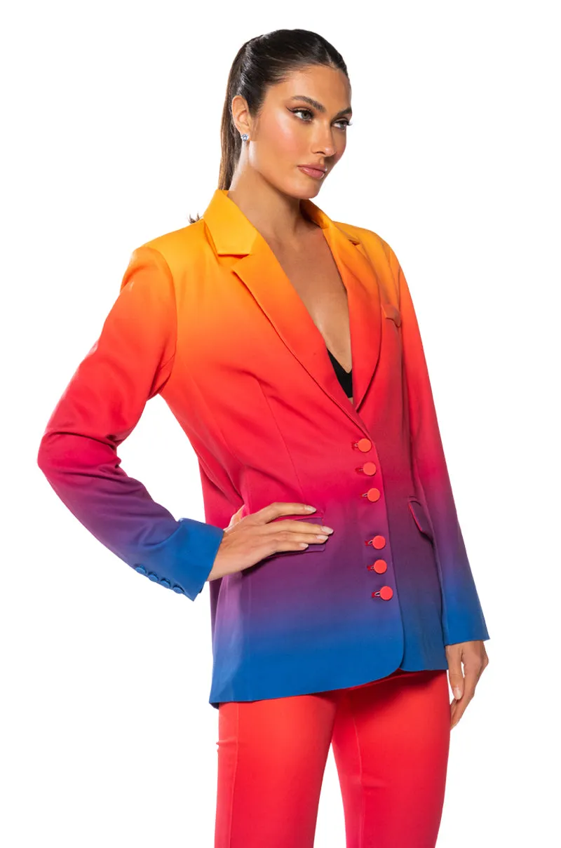 SUNSET IN PARADISE OMBRE BLAZER sold by AKIRA product image thumbnail 3