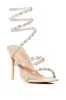 AZALEA WANG DELICACY SILVER COIL WRAP SANDAL sold by AKIRA