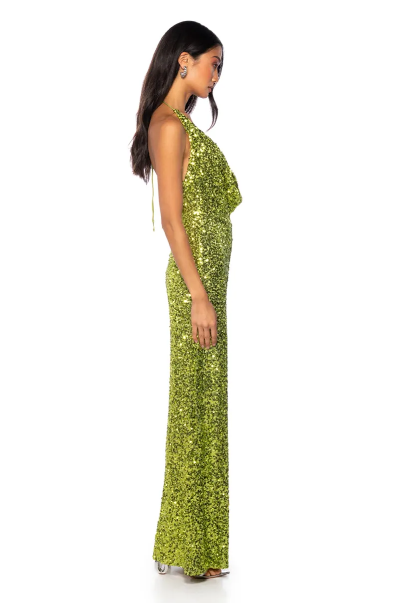 JODIE SCOOP NECK SEQUIN JUMPSUIT sold by AKIRA product image thumbnail 2