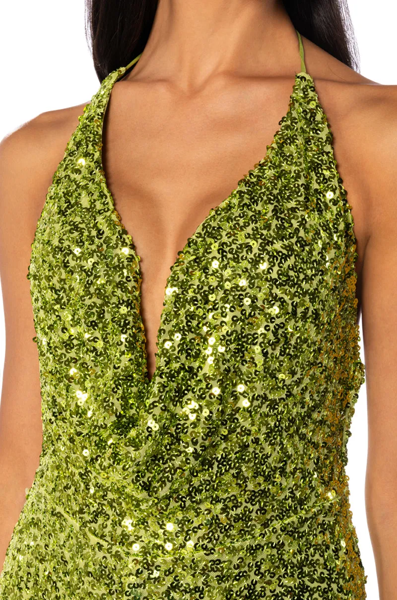 JODIE SCOOP NECK SEQUIN JUMPSUIT sold by AKIRA product image thumbnail 4