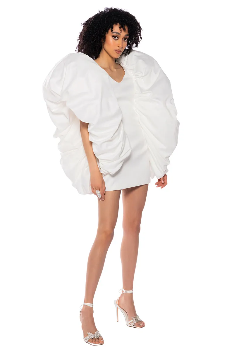 EVELYN PUFF FULL SLEEVE MINI DRESS sold by AKIRA product image thumbnail 5