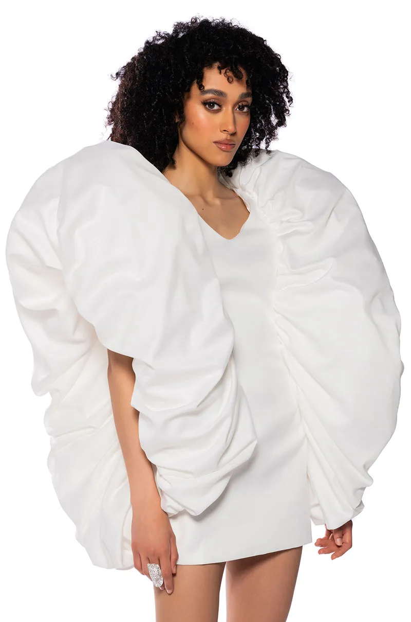 EVELYN PUFF FULL SLEEVE MINI DRESS sold by AKIRA product image thumbnail 2