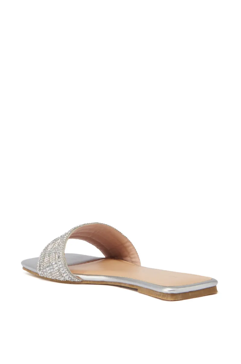AZALEA WANG STAZIE SILVER EMBELLISHED SANDAL sold by AKIRA product image thumbnail 5