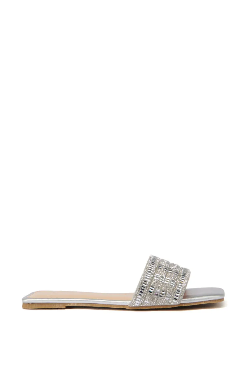 AZALEA WANG STAZIE SILVER EMBELLISHED SANDAL sold by AKIRA product image thumbnail 3
