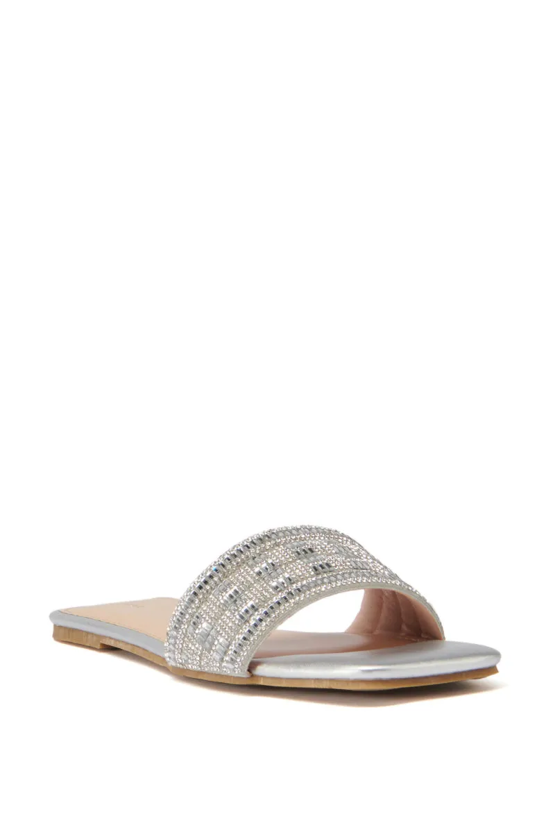 AZALEA WANG STAZIE SILVER EMBELLISHED SANDAL sold by AKIRA product image thumbnail 4