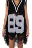 ON THE SIDELINES LACE JERSEY MINI DRESS sold by AKIRA