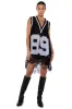 ON THE SIDELINES LACE JERSEY MINI DRESS sold by AKIRA