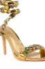 AZALEA WANG LOURDES GOLD EMBELLISHED RHINESTONE COIL SANDAL sold by AKIRA
