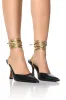 AZALEA WANG BRAVA LACE UP SANDAL IN BLACK sold by AKIRA