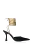 AZALEA WANG BRAVA LACE UP SANDAL IN BLACK sold by AKIRA