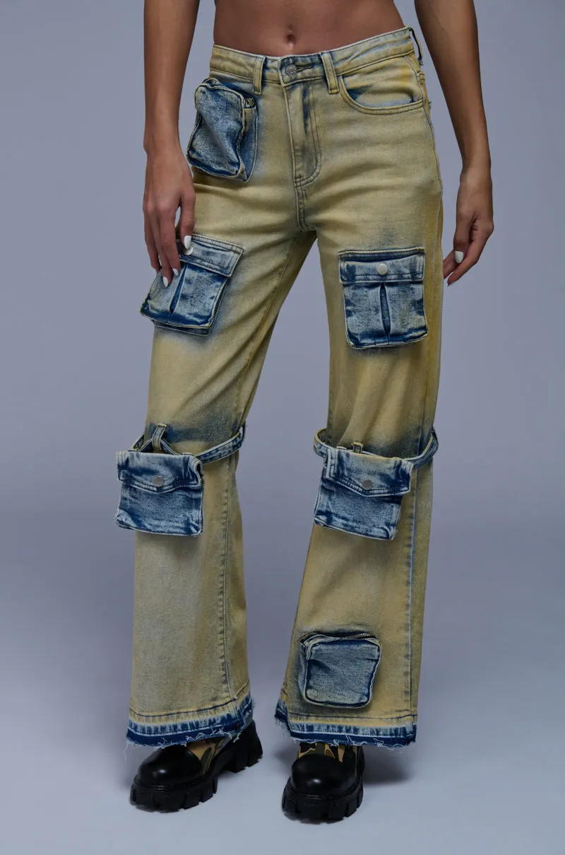 IGGY CARGO POCKET WIDE LEG JEAN sold by AKIRA product image thumbnail 3