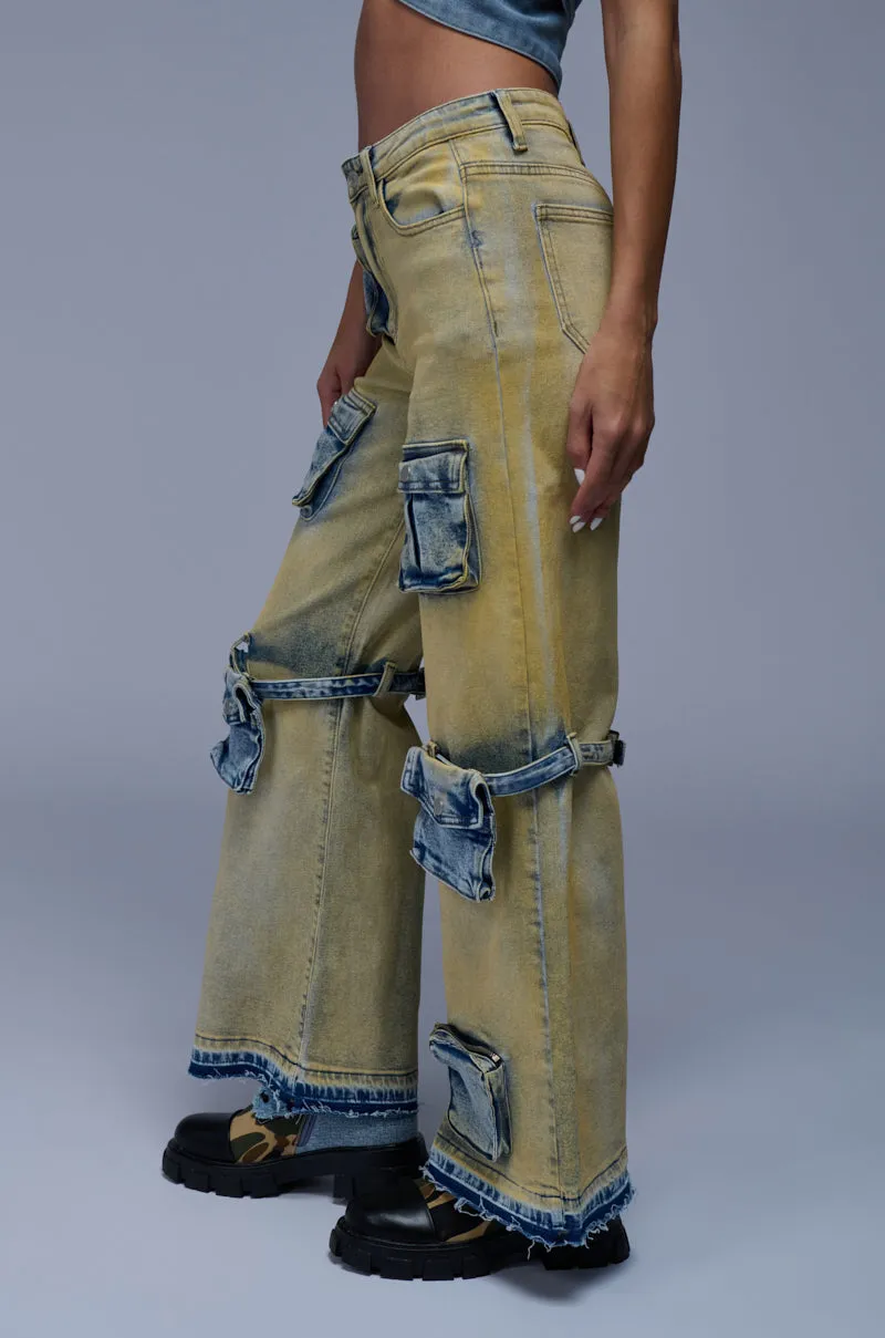 IGGY CARGO POCKET WIDE LEG JEAN sold by AKIRA product image thumbnail 4