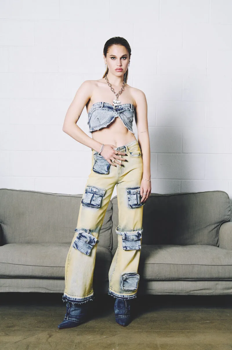 IGGY CARGO POCKET WIDE LEG JEAN sold by AKIRA product image thumbnail 2