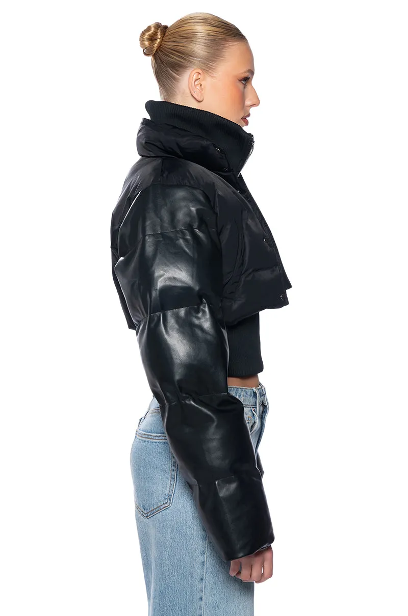 ULTRA PUFFER WITH RIB TRIM sold by AKIRA product image thumbnail 5