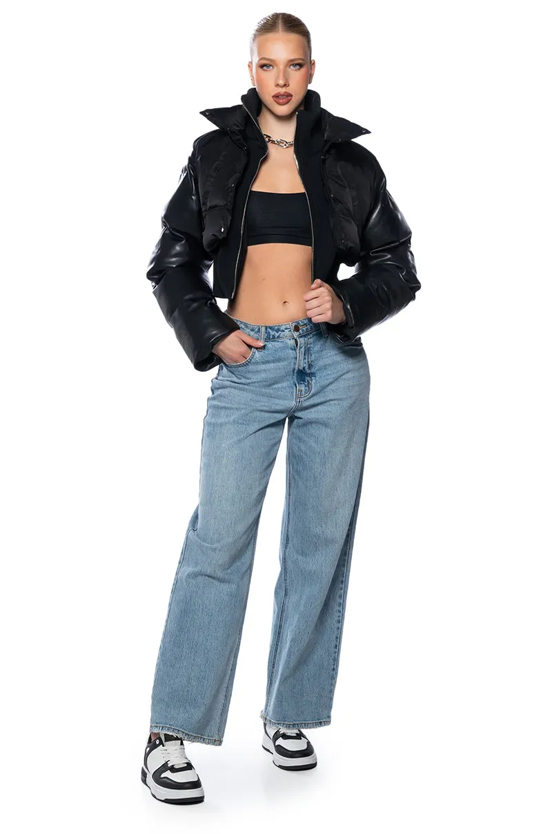 ULTRA PUFFER WITH RIB TRIM sold by AKIRA product image thumbnail 4