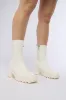 AZALEA WANG BRIDGEY WHITE CHUNKY BOOTIE sold by AKIRA