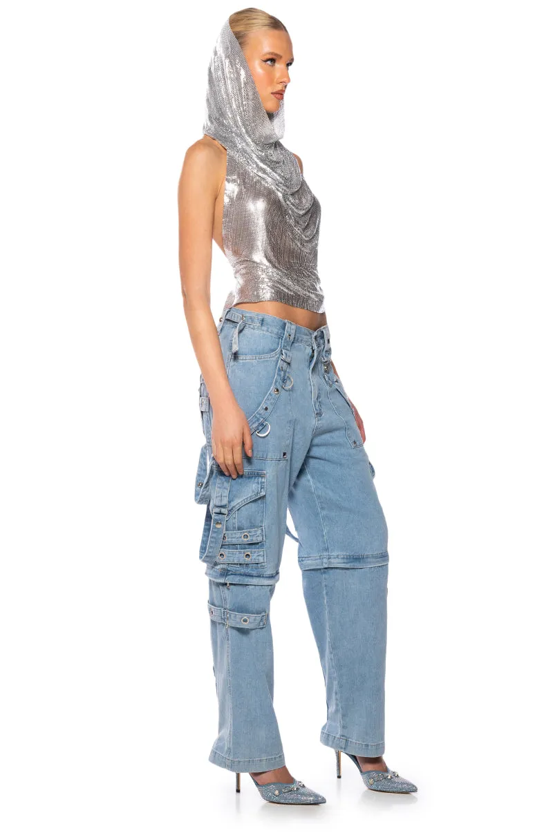 IN MY MIND HOODED CHAINMAIL TOP sold by AKIRA product image thumbnail 5