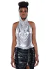 IN MY MIND HOODED CHAINMAIL TOP sold by AKIRA