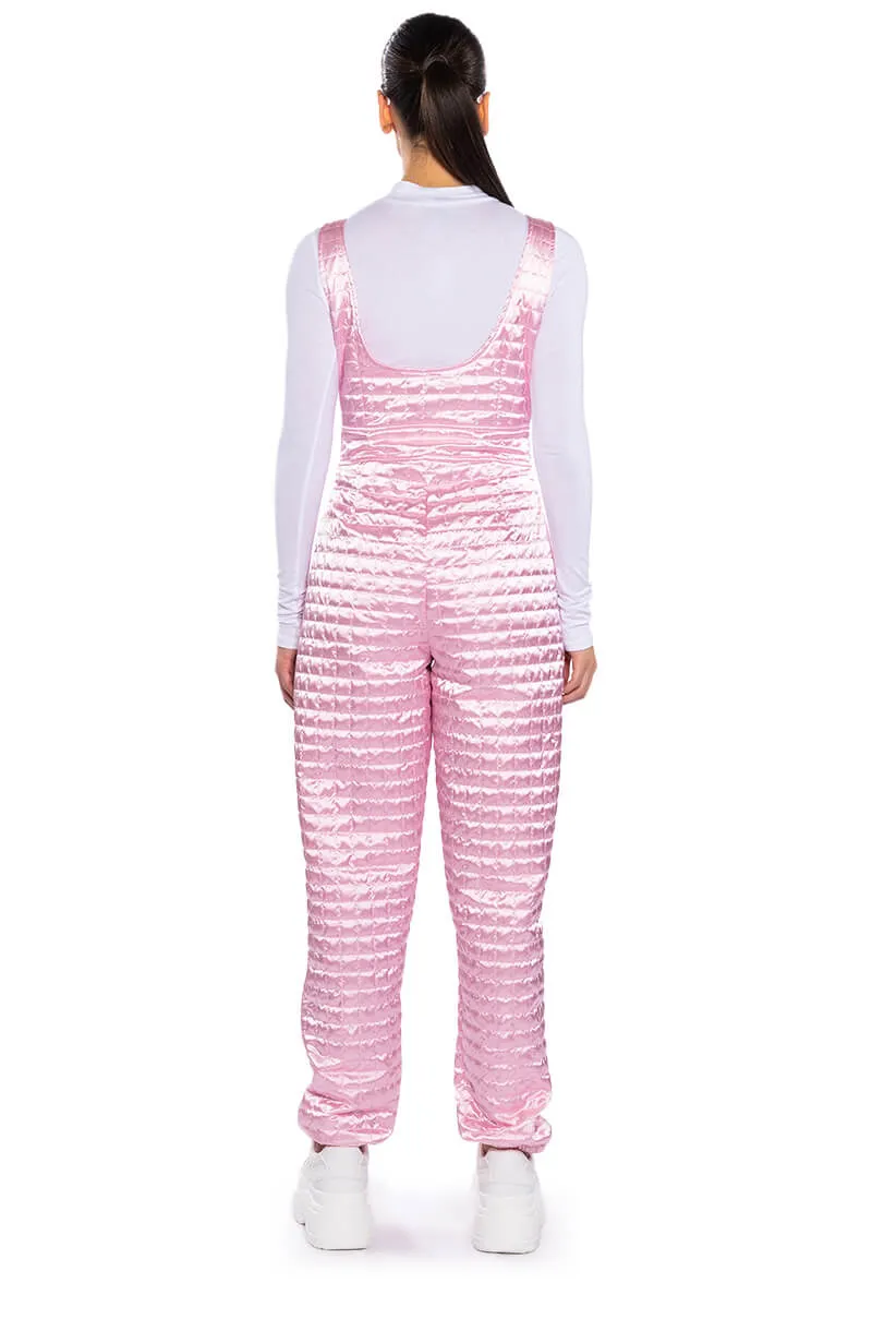 LUSH QUILTED SATIN SLEEVELESS JUMPSUIT sold by AKIRA product image thumbnail 4