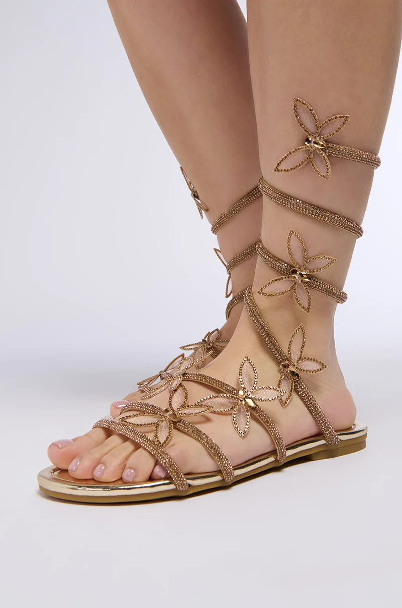 AZALEA WANG ALBUS GOLD SANDAL sold by AKIRA
