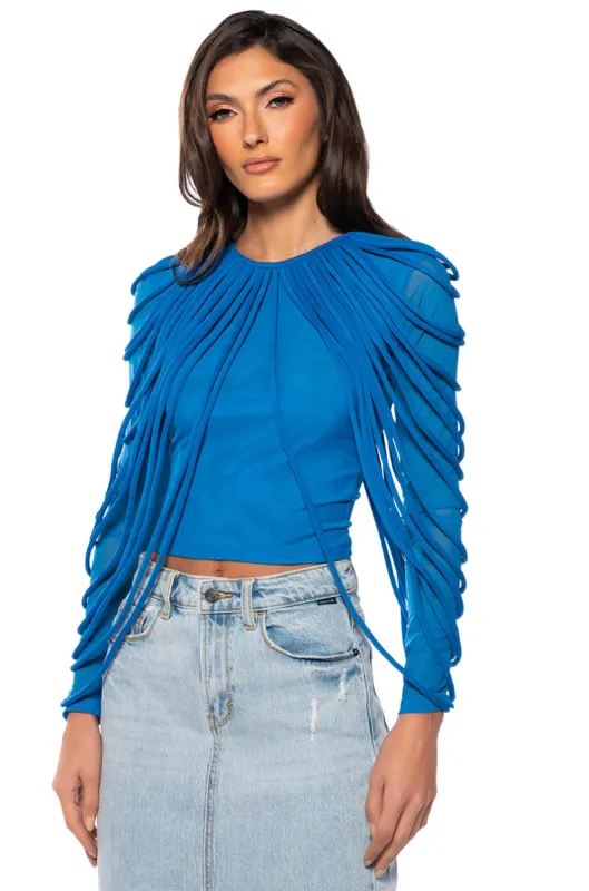 INTO THE BLUE ROPE DETAIL TOP sold by AKIRA