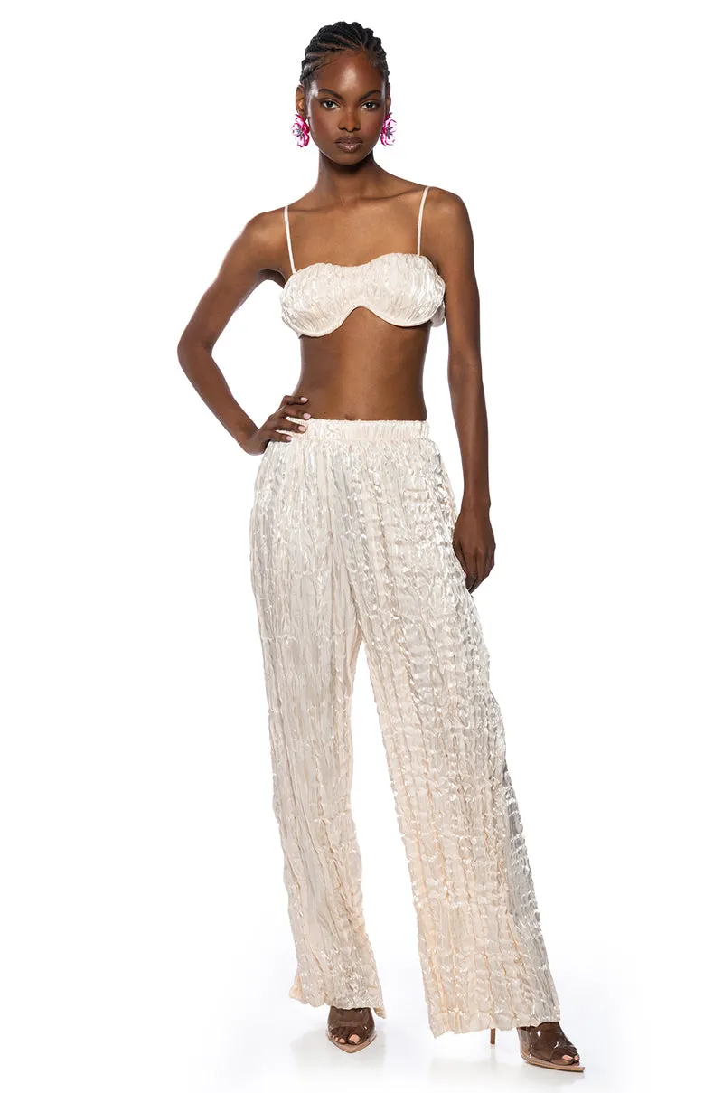 DREAM ABOUT YOU TEXTURED WIDE LEG PANT sold by AKIRA product image thumbnail 2