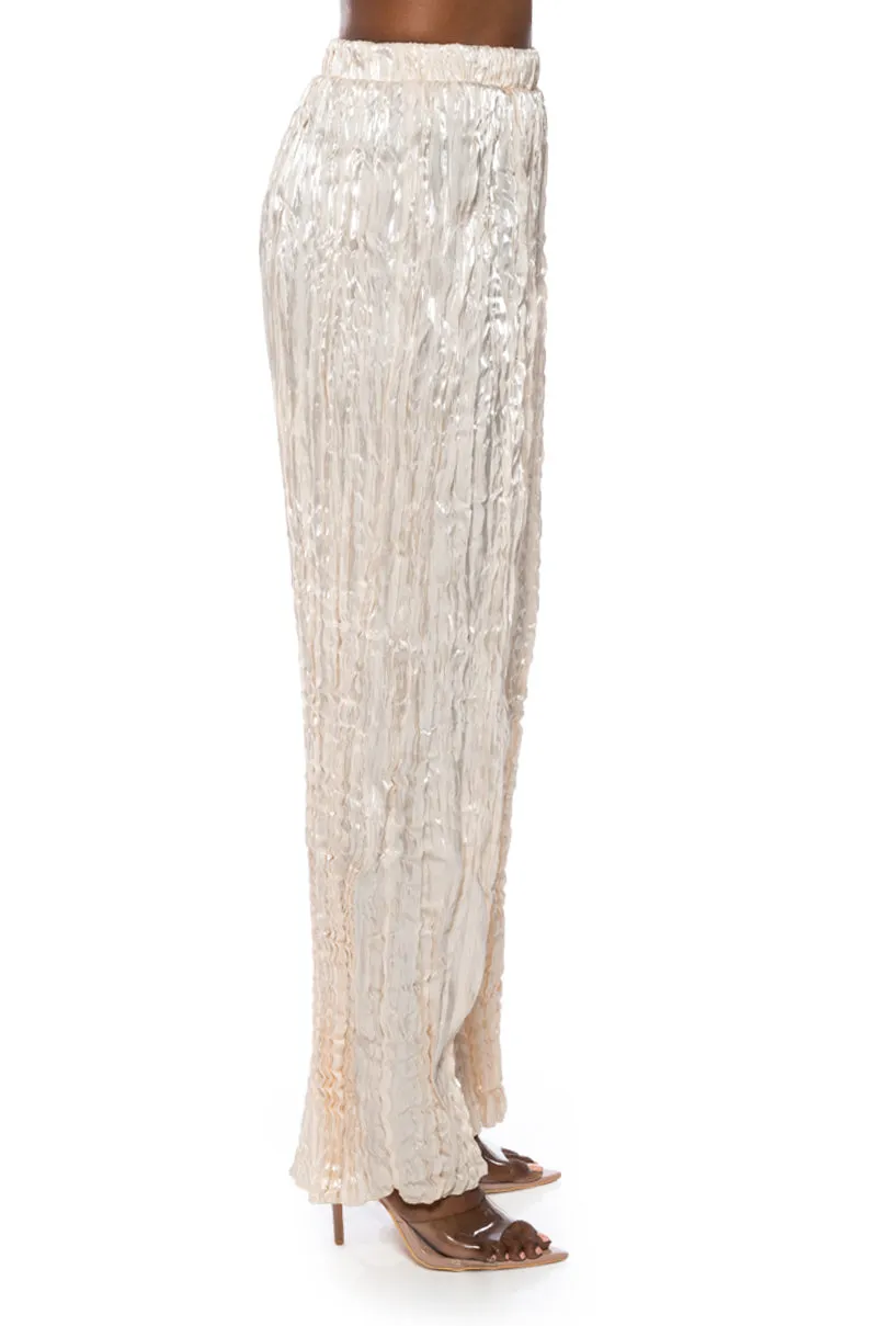 DREAM ABOUT YOU TEXTURED WIDE LEG PANT sold by AKIRA product image thumbnail 4