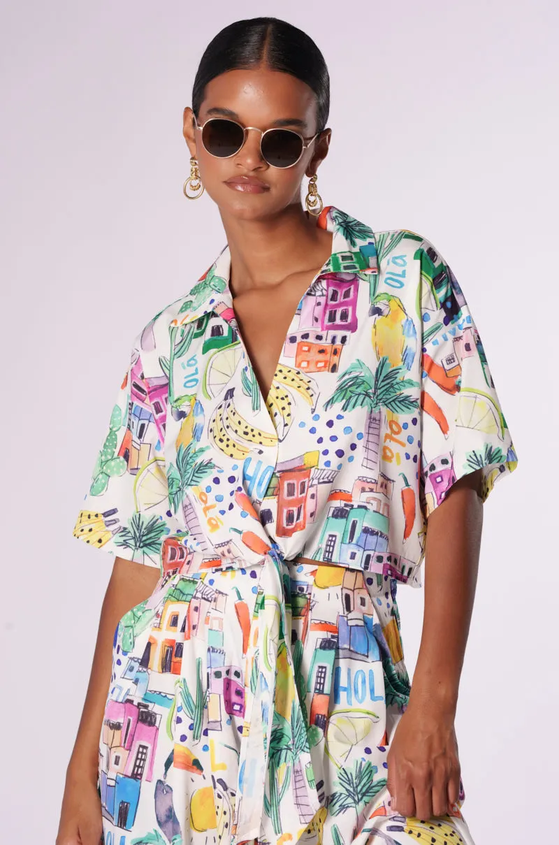 TOO CRAZY FOR YOU BUTTON DOWN TOP sold by AKIRA product image thumbnail 2