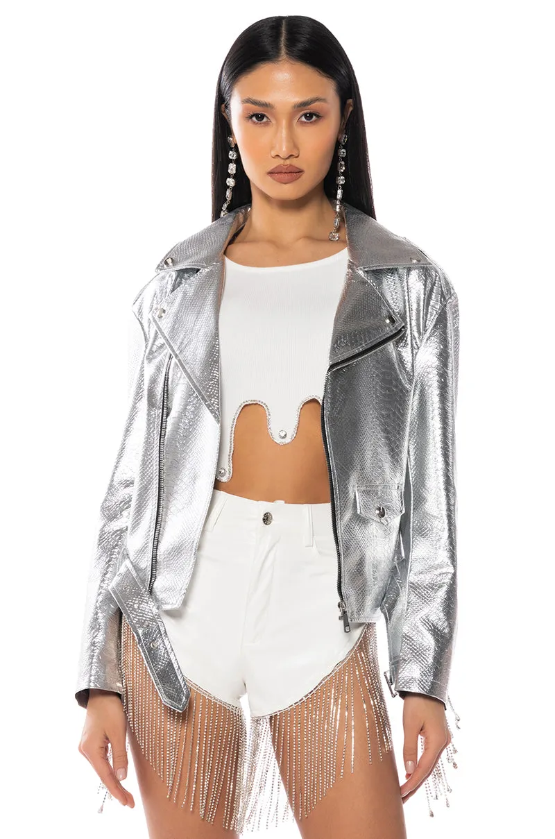 SPACE CASE METALLIC FRINGE MOTO sold by AKIRA product image thumbnail 2