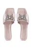 AZALEA WANG MARIANO ROSE GOLD SATIN BUTTERFLY SLIP ON FLAT SANDAL sold by AKIRA