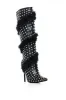 AZALEA WANG GARDENIA FEATHER EMBELLISHED BOOT IN BLACK sold by AKIRA