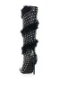 AZALEA WANG GARDENIA FEATHER EMBELLISHED BOOT IN BLACK sold by AKIRA