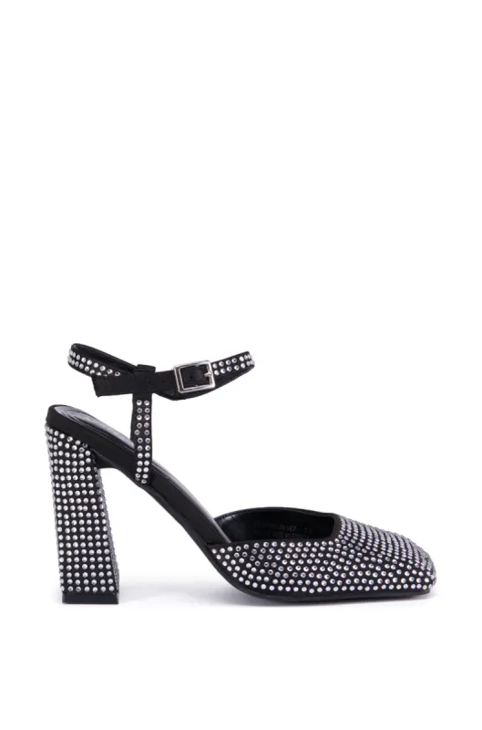 AZALEA WANG LEONTINA SILVER RHINESTONE PUMP sold by AKIRA