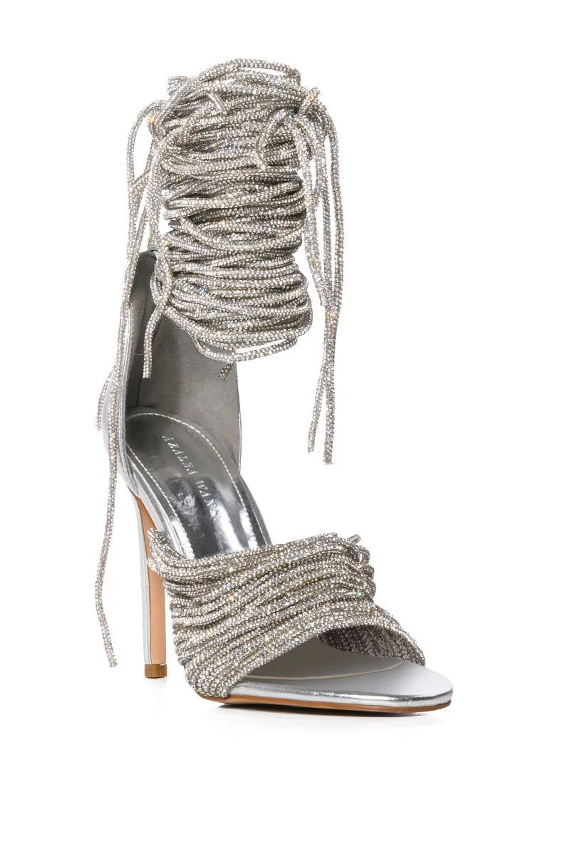 AZALEA WANG MIFFY SILVER STILETTO SANDAL sold by AKIRA product image thumbnail 3