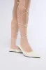 AZALEA WANG CACIO BONE LACE UP BALLET FLAT sold by AKIRA
