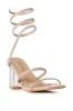 AZALEA WANG BELLONA NUDE SANDAL WITH EMBELLISHED COIL WRAP sold by AKIRA