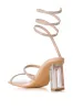 AZALEA WANG BELLONA NUDE SANDAL WITH EMBELLISHED COIL WRAP sold by AKIRA