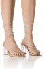 AZALEA WANG BELLONA NUDE SANDAL WITH EMBELLISHED COIL WRAP sold by AKIRA