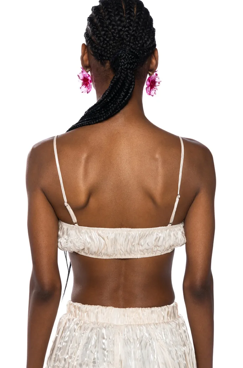 DREAM ABOUT YOU TEXTURED CROP TOP sold by AKIRA product image thumbnail 4