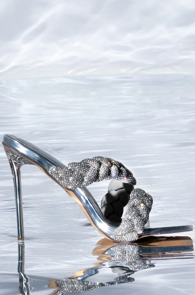 AZALEA WANG ANNABELLE STILETTO EMBELLISHED SANDAL IN SILVER sold by AKIRA product image thumbnail 2