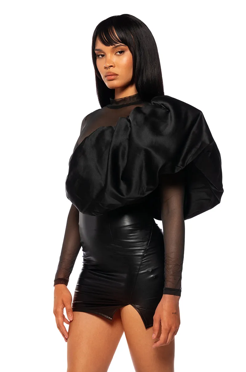 BIANCA STATEMENT SHOULDER MESH BODYSUIT sold by AKIRA product image thumbnail 2