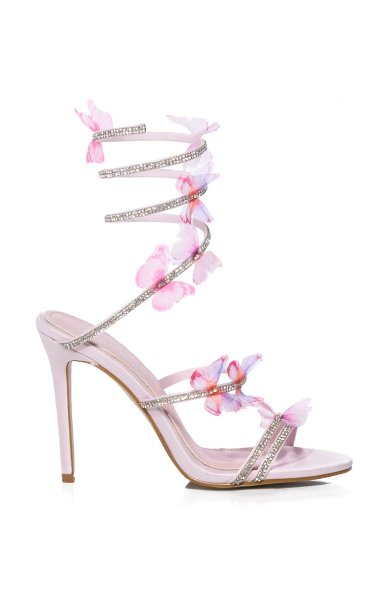 AZALEA WANG AIRBORNE BUTTERFLY RHINESTONE STILETTO SANDAL IN PINK sold by AKIRA product image thumbnail 3