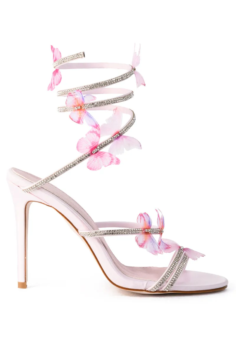 AZALEA WANG AIRBORNE BUTTERFLY RHINESTONE STILETTO SANDAL IN PINK sold by AKIRA product image thumbnail 4
